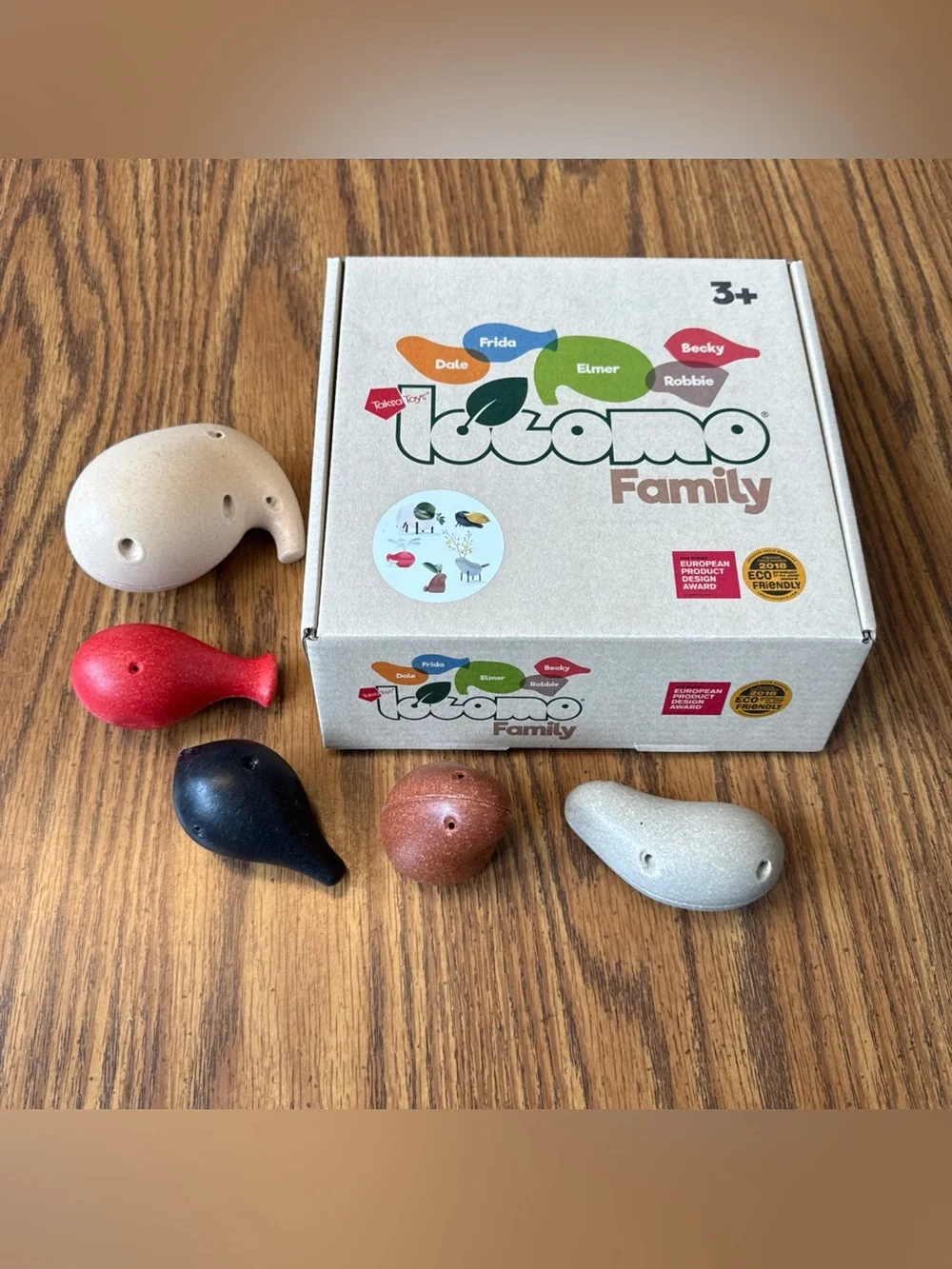 Taska LOCOMO FAMILY 5 Recycled Sawdust Eco Friendly Toys Outdoors Montessori set
